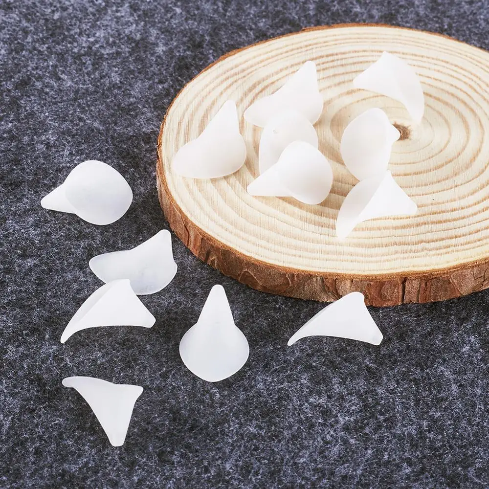 Матовые акриловые бусины для ювелирных изделий 20 шт. белые в форме цветка каллы