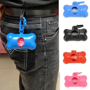 New Bone Shape Dispenser Roll Extraction Type Pet Toilet Waste Bag Dog Cleaning Replacement Roll Garbage Bag Hygiene and Clean