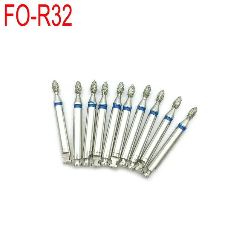 Алмазная Стоматологическая дрель 10 шт. для низкоскоростных наконечников