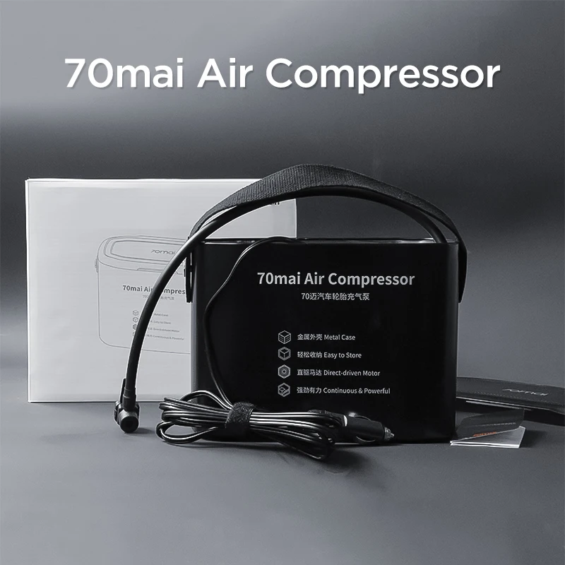 Original 70mai Air Compressor 12V 70 MAI protable Electric Car Air Pump Mini compressor Tire Inflator Auto Tyre Pumb - Color Name: 70mai Air Compressor