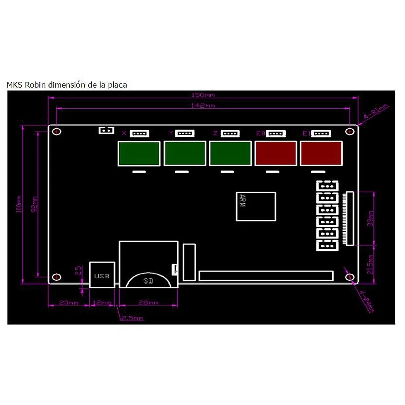 Makerbase MKS Robin STM32 Integrated Circuit Mainboard Open Source Hardware Support Marlin 2.0 Robyn Controller Mother Board wit |