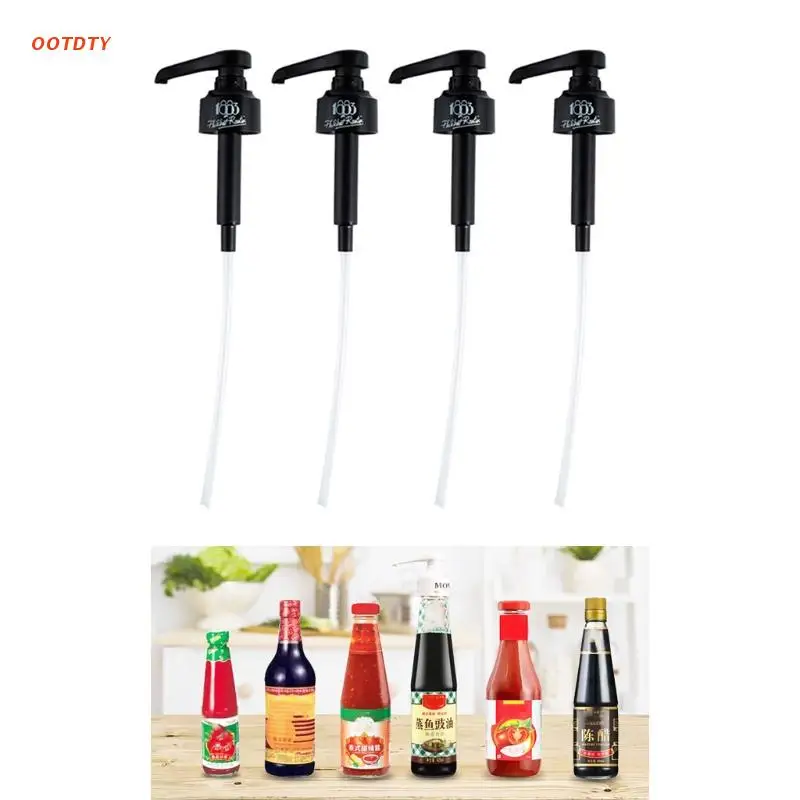 

4 Pieces Black White Coffee Syrup Pump Syrup Bottle Pump Lotion Pump for Bottles Coffee Syrups Snow Cones Flavorings