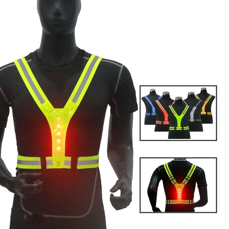 

Reflective Fluorescent Running Harness Men Women Safe Vest for Sport Outdoor Night EDF