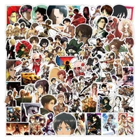 1050100pcs new attack on titan anime stickers laptop guitar motorcycle luggage skateboard bicycle waterproof sticker kids toys