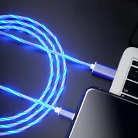 glowing led type c cable for samsung a50 a70 a51 a71 a52 a72 a32 a42 a12 a22 5g flowing streamer light fast charger usb c cord