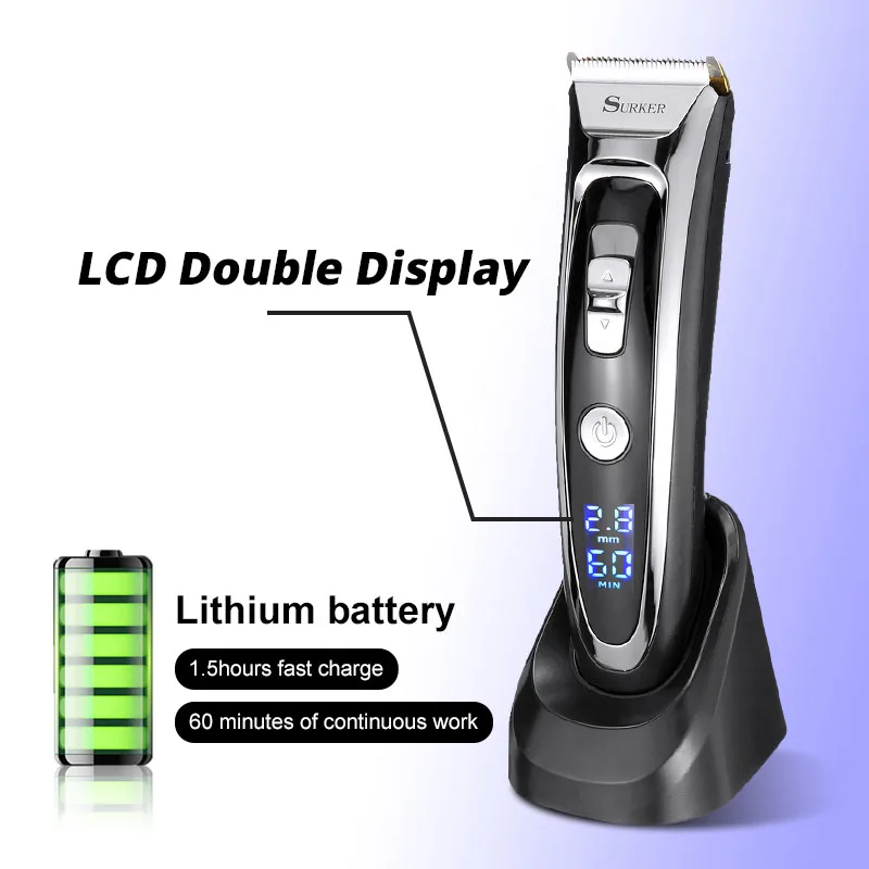 Профессиональная перезаряжаемая электрическая машинка для стрижки волос лезвия