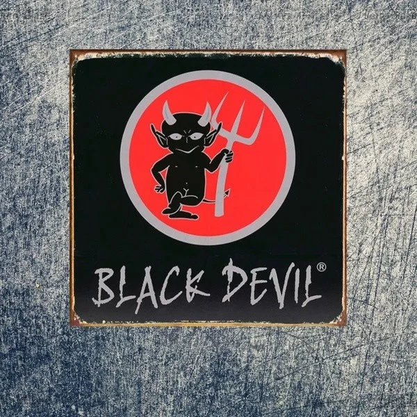 

Funny Tin Sign Bla Devil Cigarette Metal Poster Wall Art Decor Rustic Plaque Bar Cafe Restaurant Hotel House Home Deco