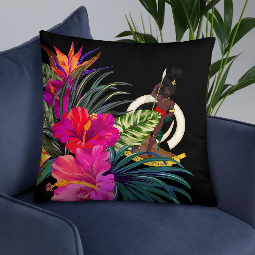 

Vanuatu Polynesian Basic Pillow Tropical Bouquet Pillowcases Throw Pillow Cover Home Decoration