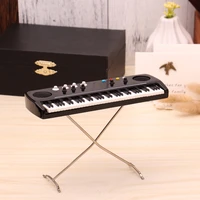miniature electronic organ model replica with case dollhouse accessories mini musical instrument ornaments electronic keyboard
