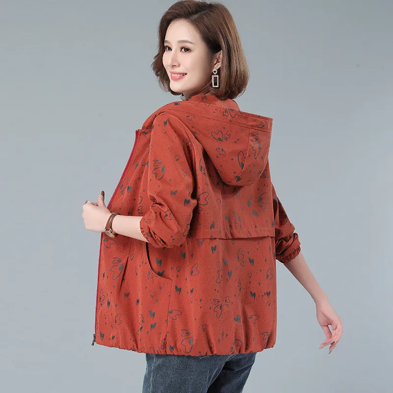

Middle-aged Women Outerwear Spring Autumn New 2022 Short Jacket Female Mothers Casual Basic Overcoat Ladies Jackets Feminin