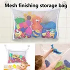 Аккуратная сумка-Органайзер для ванной комнаты, сумка-тоут с присосками для ванной, Детская сумка для хранения игрушек с сеткой
