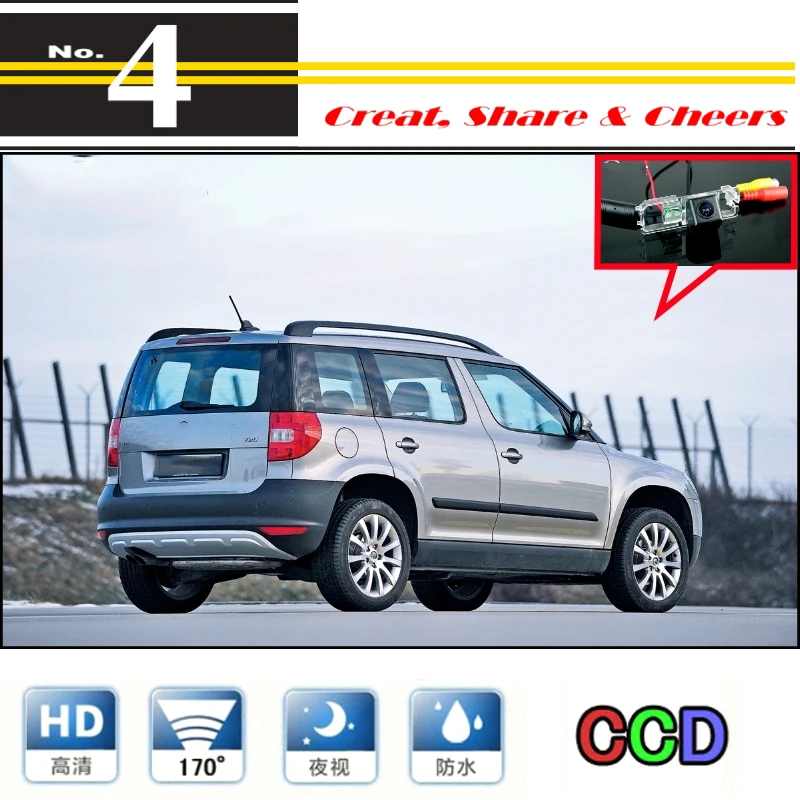 LiisleeFor Skoda Yeti 5D SUV 2010 ~ 2014 Автомобильная камера высокого качества заднего вида для PAL
