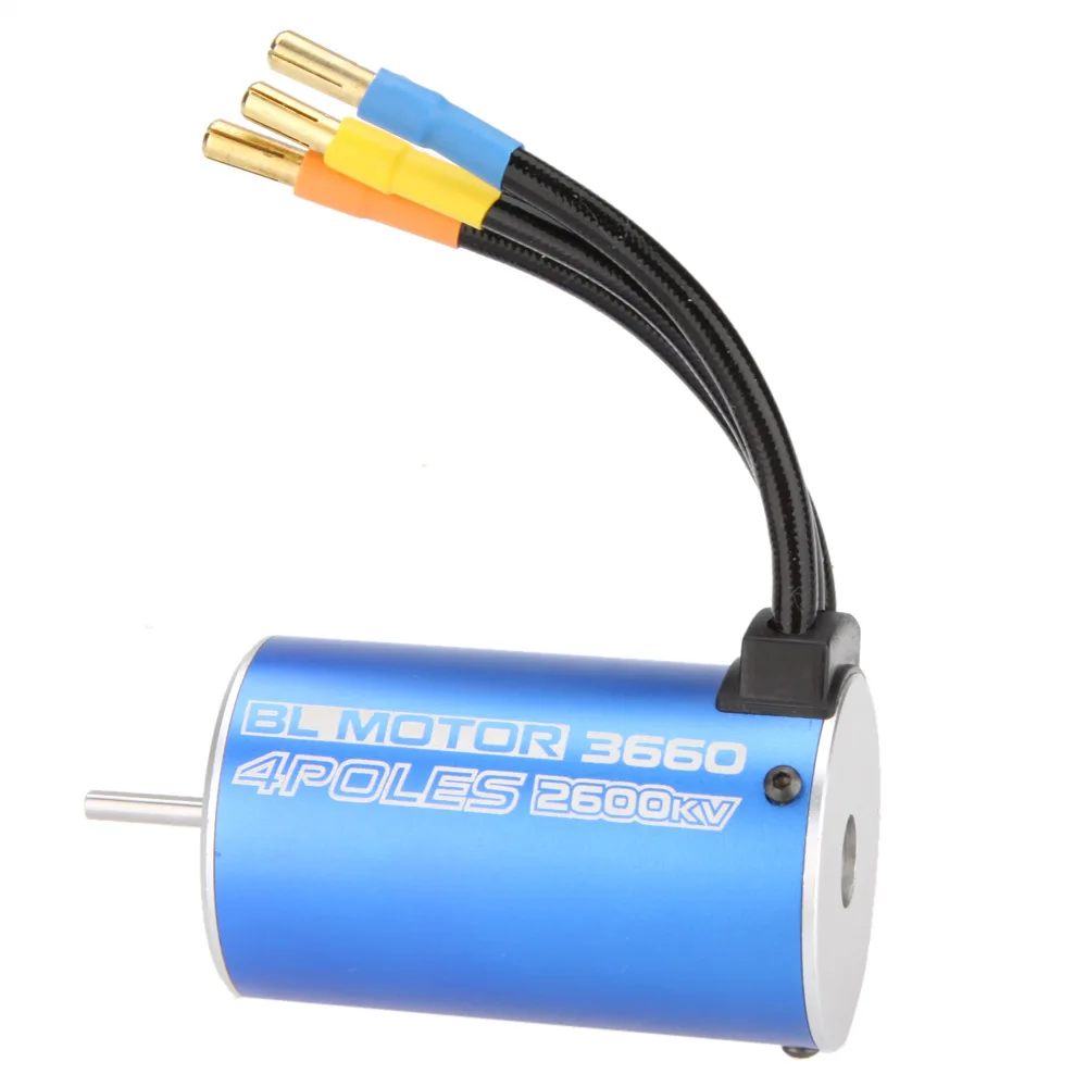 GoolRC 3660 4-полюсный 2600KV бесщеточный двигатель для RC 1/8 1/10 Грузовик внедорожник Лодка