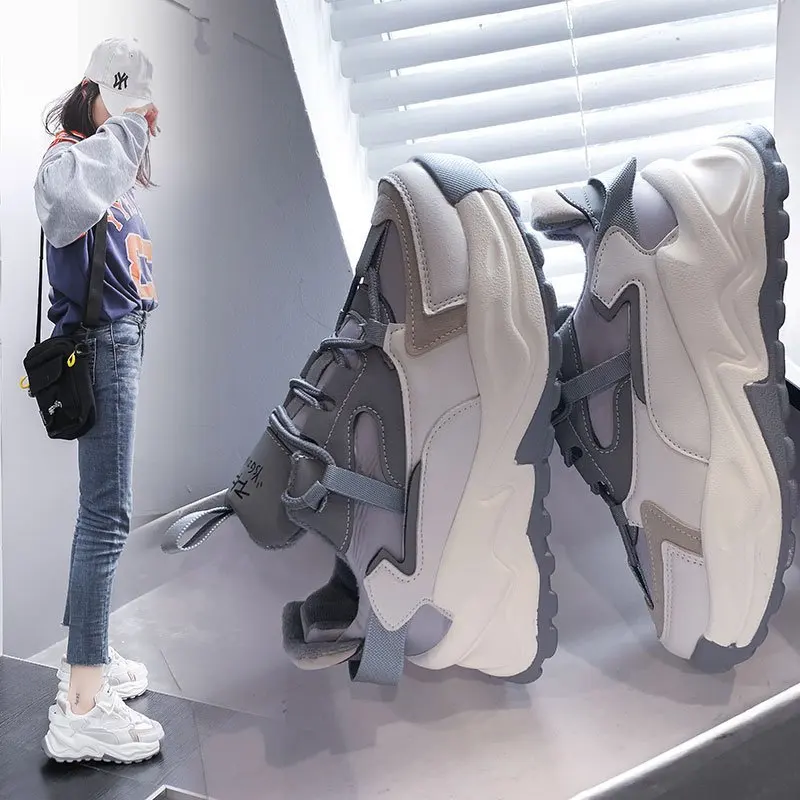 2021 Новинка Модные женские ботинки свободного покроя Женские кроссовки на