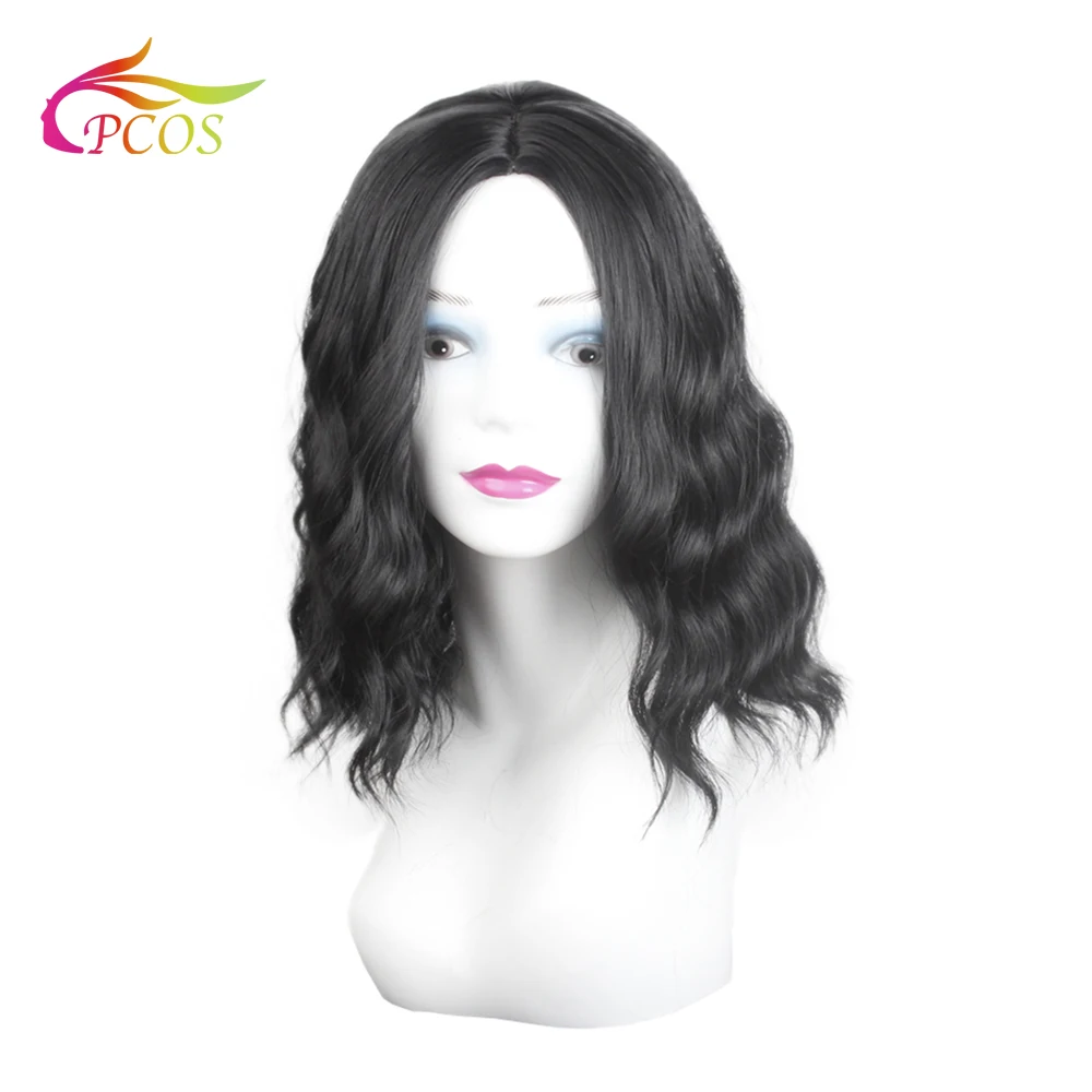 

Short Curly Wig Black Synthetic Wigs for Black Women Hair Natutal Black Wig Without Bangs
