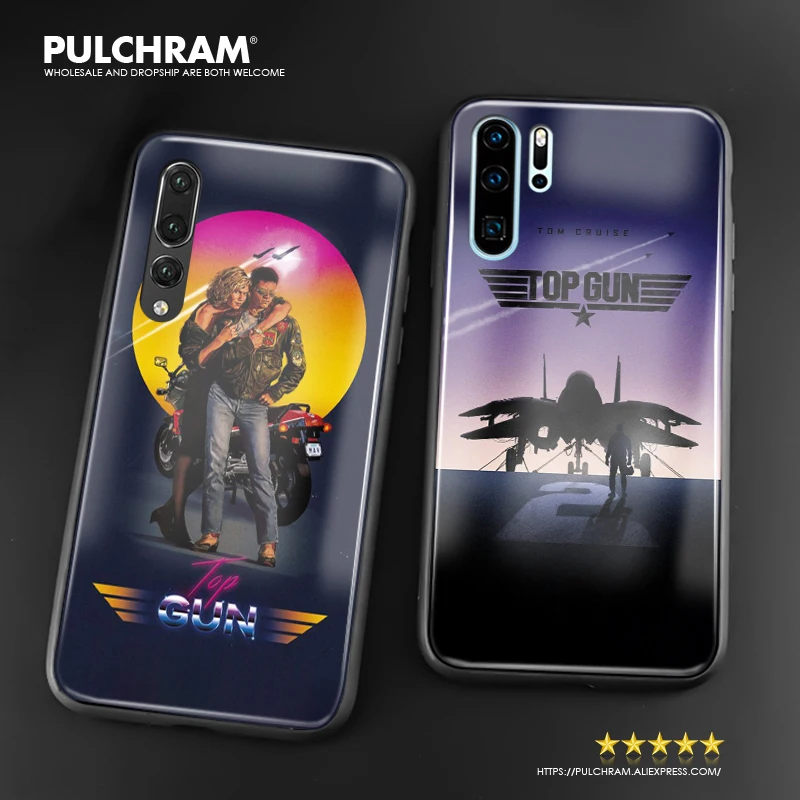 Top Gun film poster tom cruise soft silicone glass phone case for Huawei Honor V Mate P 9 10 20 30 Lite Pro Plus Nova 2 3 4 5