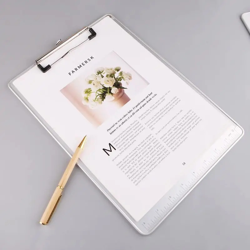 

Portable A4/A5 Aluminum Alloy Writing Clip Board Antislip File Hardboard Paper Holder for Office School Stationery Supplies