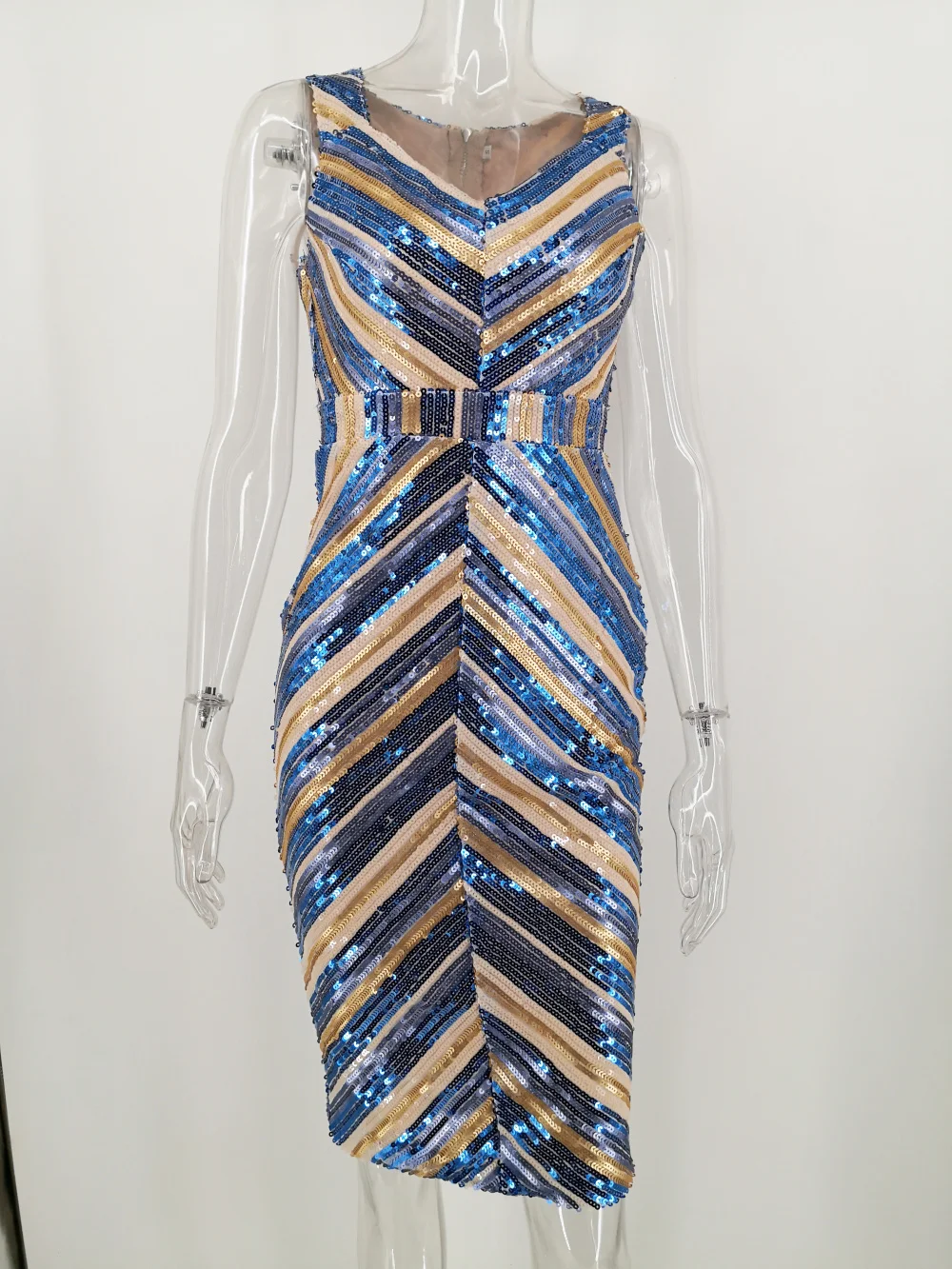 Женское летнее платье с V образным вырезом без рукавов|Женские платья| |