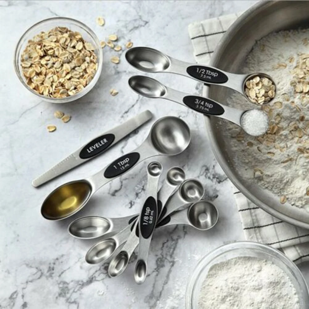

Use Measuring Spoon Cooking Restaurant Utensil Magnetic Set With Leveler