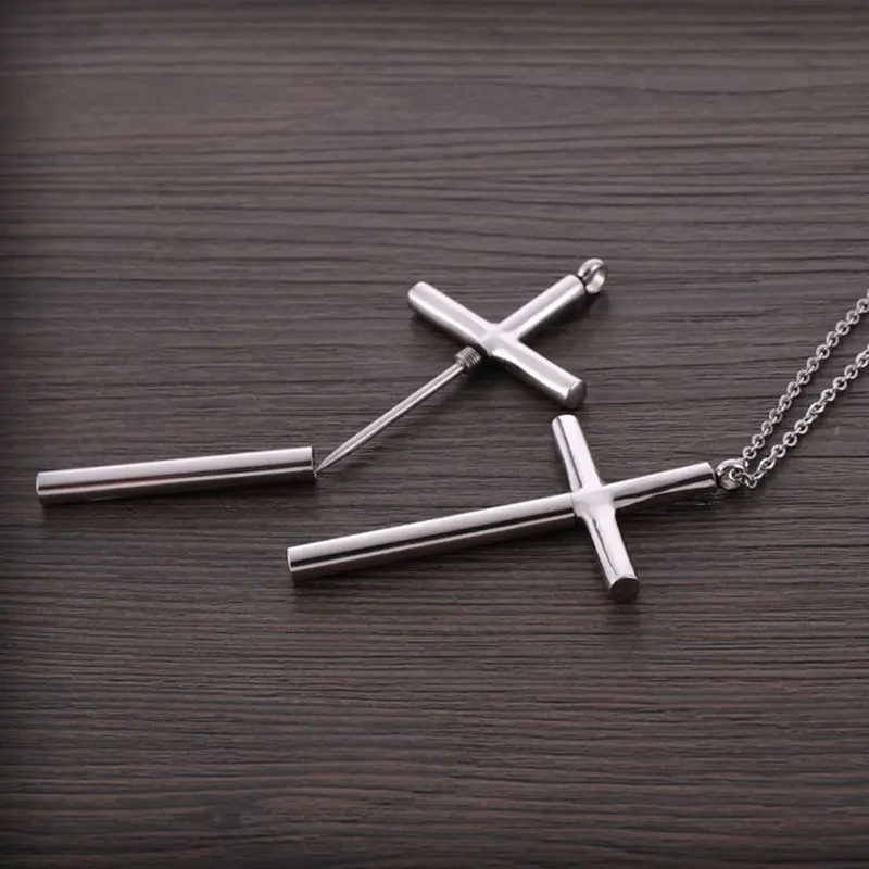

EDC Titanium Steel Toothpick Cross Necklace Personal Safety Supplies For Women Outdoor Spike Anti-wolf Car Accessories