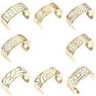 Браслеты из нержавеющей стали Cremo, женские манжеты, сменные кожаные браслеты золотого цвета, браслеты-манжеты для женщин