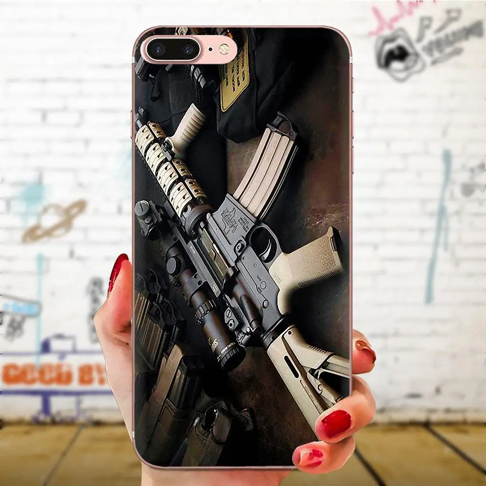 Мягкая оболочка для телефона винтовка Ar 15 Guns Motorola G G2 G3 G4 G5 G6 G7 Plus Xiaomi Redmi Note 8 8A 8T 10 K30