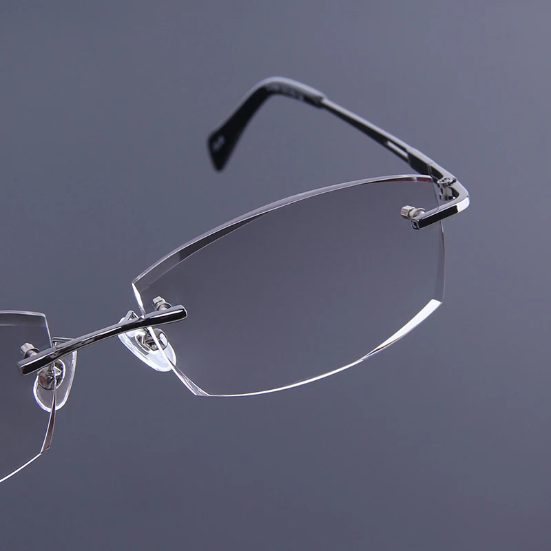 Деловые мужские очки без оправы по рецепту бескаркасные для близорукости