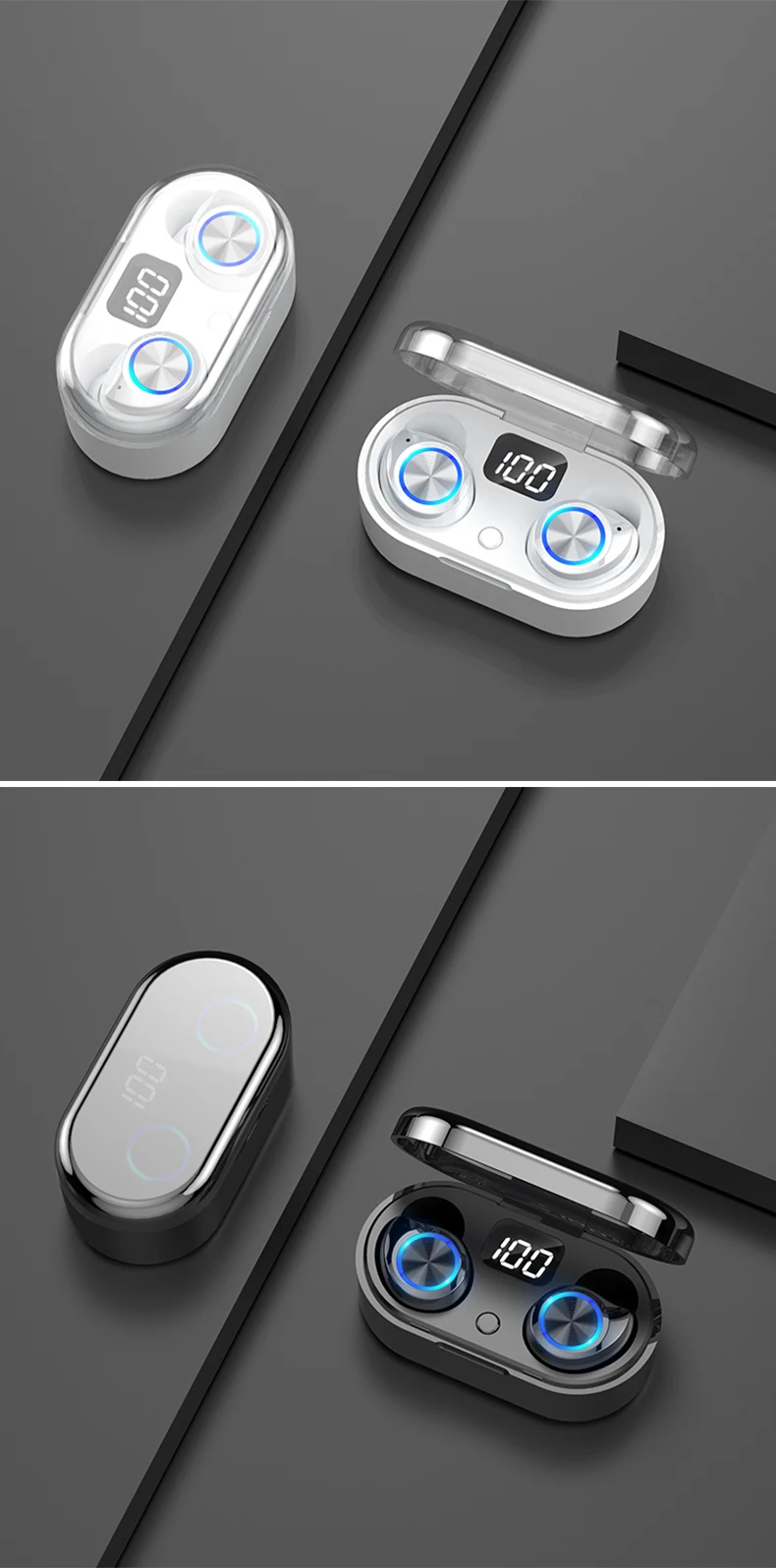 TW80 TWS Bluetooth True Wireless 5 0 наушники Спортивная стереогарнитура для бега светодиодный