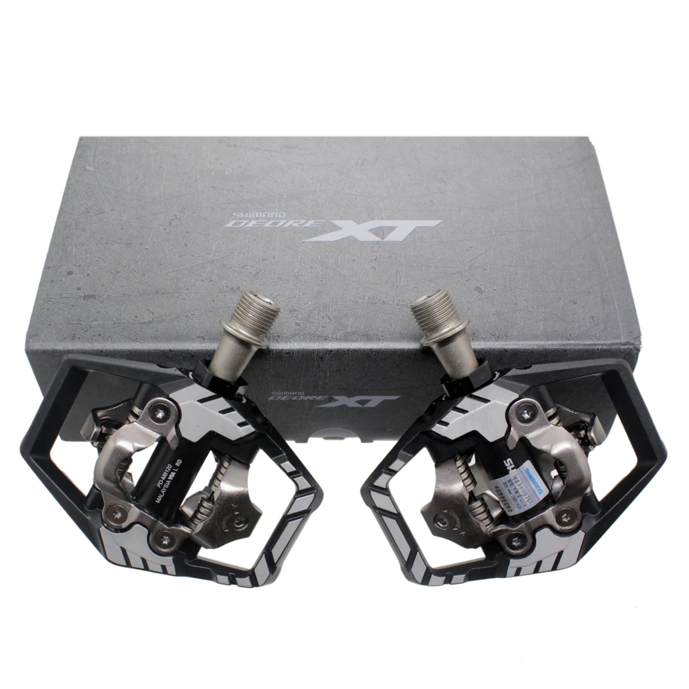 PD-M8120 With Box Shimano Deore XT PD M8100 M8120 Горный или Кроссовый велосипед SPD контактные педали самоблокирующиеся педали набор w/Cleat SM-SH51 - Цвет: PD-M8120 With Box