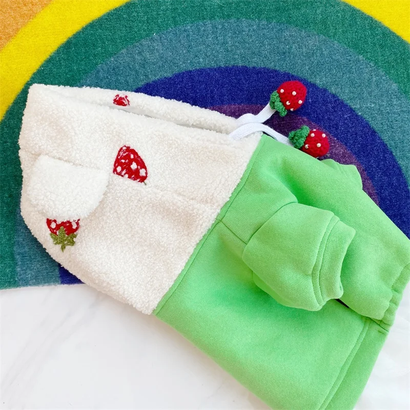 

Pets Puppy Clothes Cute Strawberry Pattern Wear For Small Dogs Chihuahua Tiny Teddy And French Bulldog