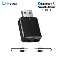 usb bluetooth 5 0 transmitter receiver 3 in 1 edr adapter dongle 3 5mm aux for tv pc headphones home stereo car hifi audio new