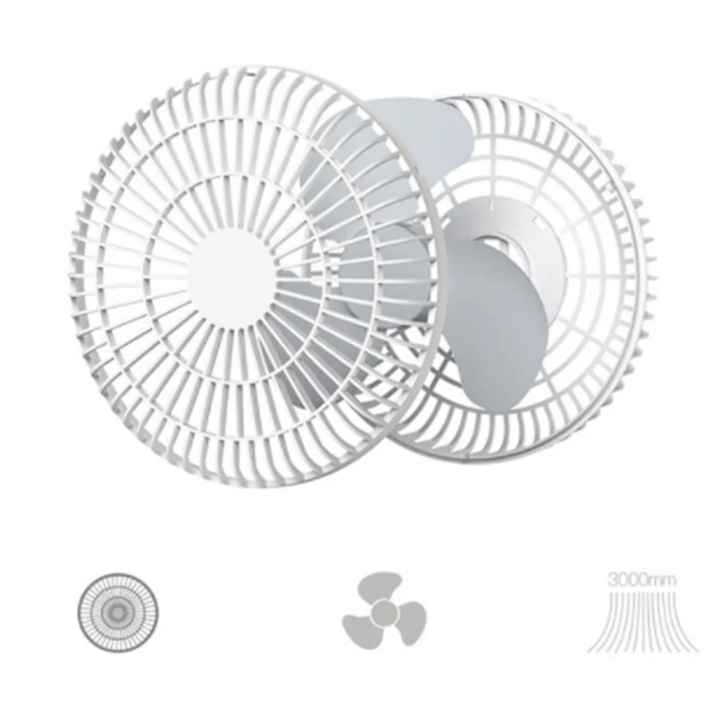 

USB Desktop Table Fan 4 Modes Wind Speed Cooling Oscillating Fan