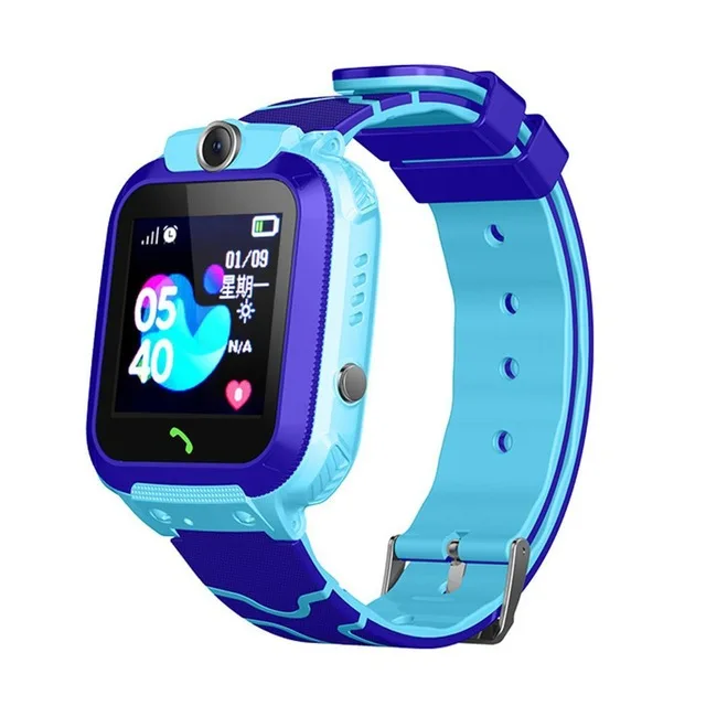 blue Q12B Детские Смарт-часы телефон водонепроницаемый LBS Smartwatch дети позиционирование вызов 2G SIM карта удаленный локатор часы для мальчиков и девочек - Цвет: blue