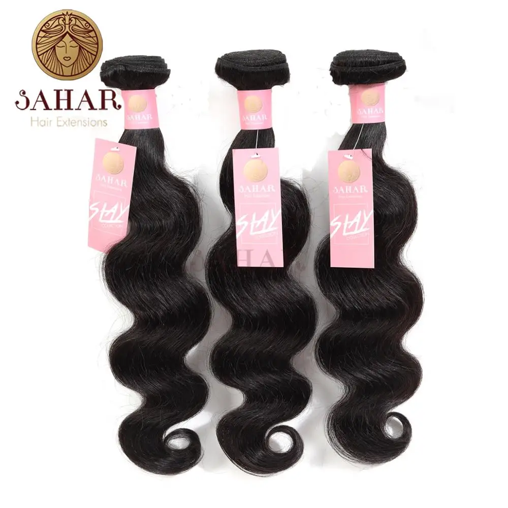 Sahar пучки волнистых волос бразильские не Реми волосы плетение 3 шт. 10 26 дюймов 100%