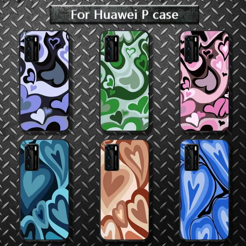 

Heart Swirl Pattern Purple Phone Cases For Huawei P20 P30 P20Pro P20Lite P30Lite Psmart P10 9lite