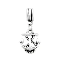silver color anchor rope pendants fit pandora charms bead bracelets bangles diy fashion jewelry makingspp088