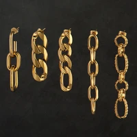 jewelry for women stainless steel earrings geometric earrings for women unusual earrings 2021 trend drop earing chain earrings