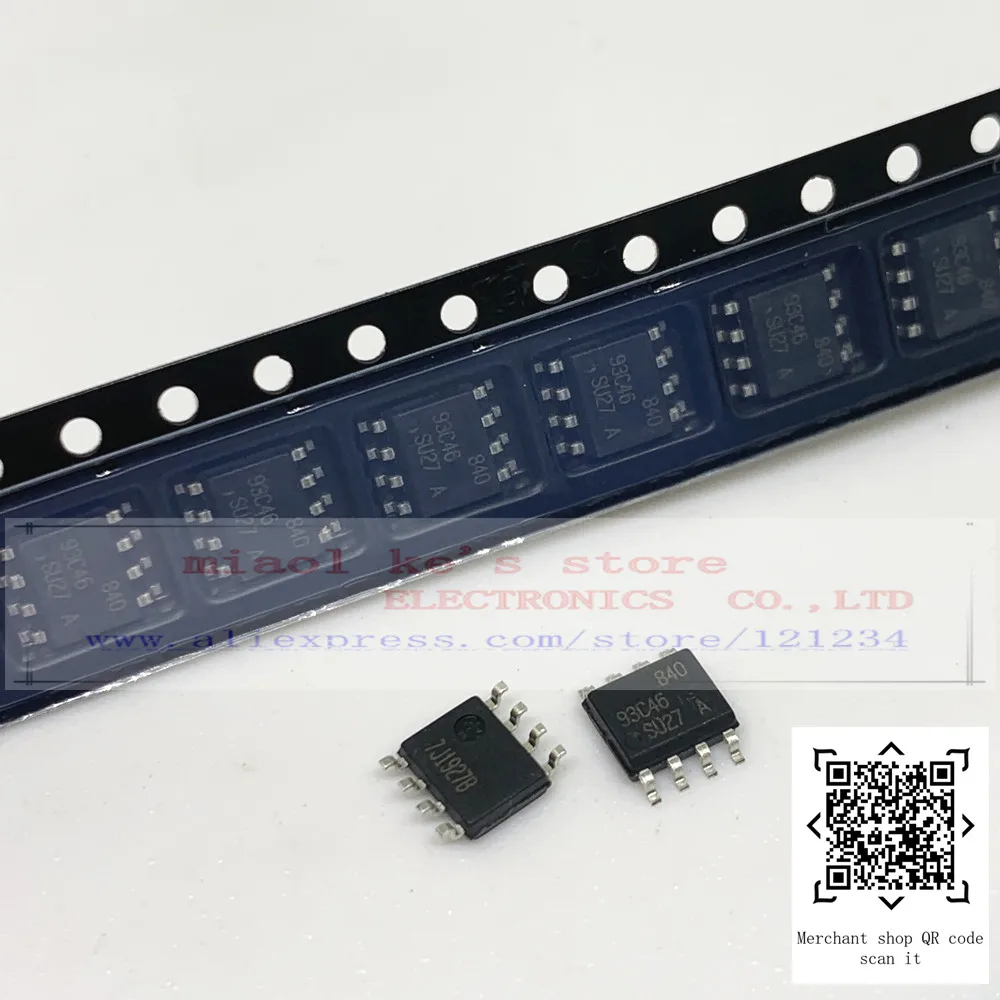 [10 шт.] 100% Новинка, оригинальная фотолампа, фотолампа AT93C46 93C46 SU27 SOP-8 - IC EEPROM 1K SPI 2 МГц