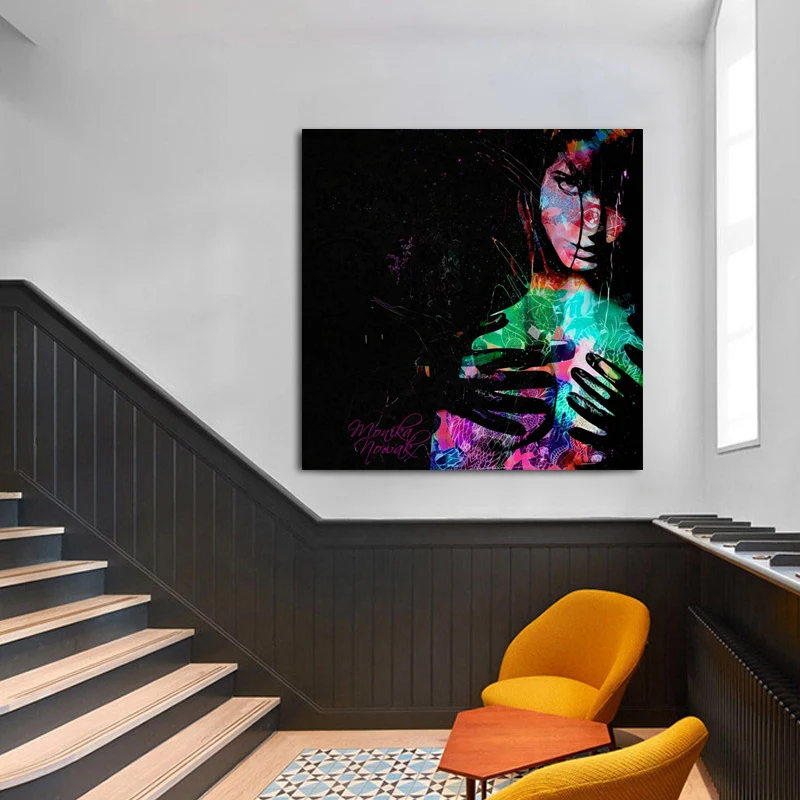 CHENFART Сексуальная крутая женщина фотография масляной живописи абстрактный