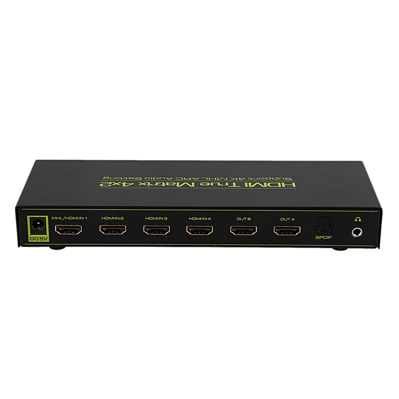 HDMI матрица 4X2 сплиттер переключатель поддержка ARC/PIP/аудио экстрактор/EDID