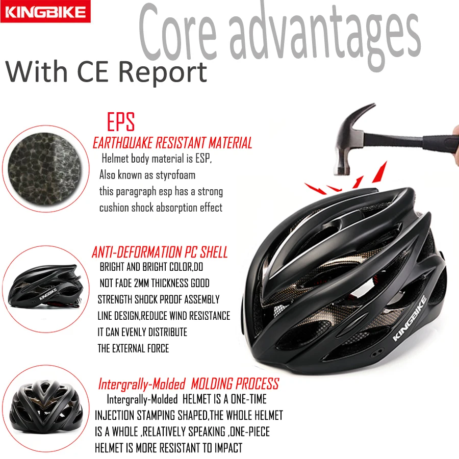 Kingbike дорожный велосипедный шлем для мужчин Сверхлегкий 24 Отверстия 56 60 см mtb