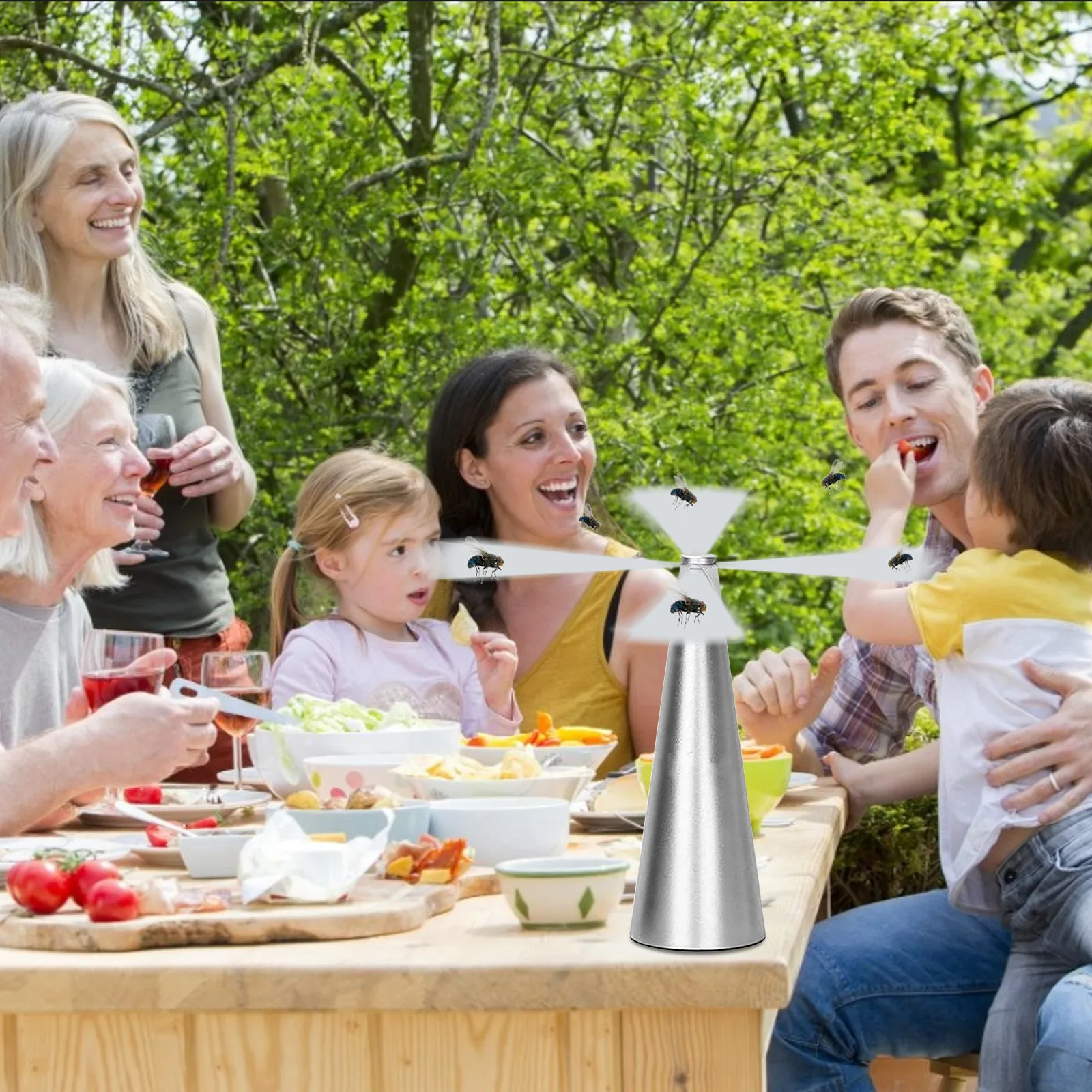 

Mosquito Fly Fan Killer Food Protector Insect Killer Fly Away Fly Repellent Outdoor Mosquito Killer Flies Bugs Away From Food