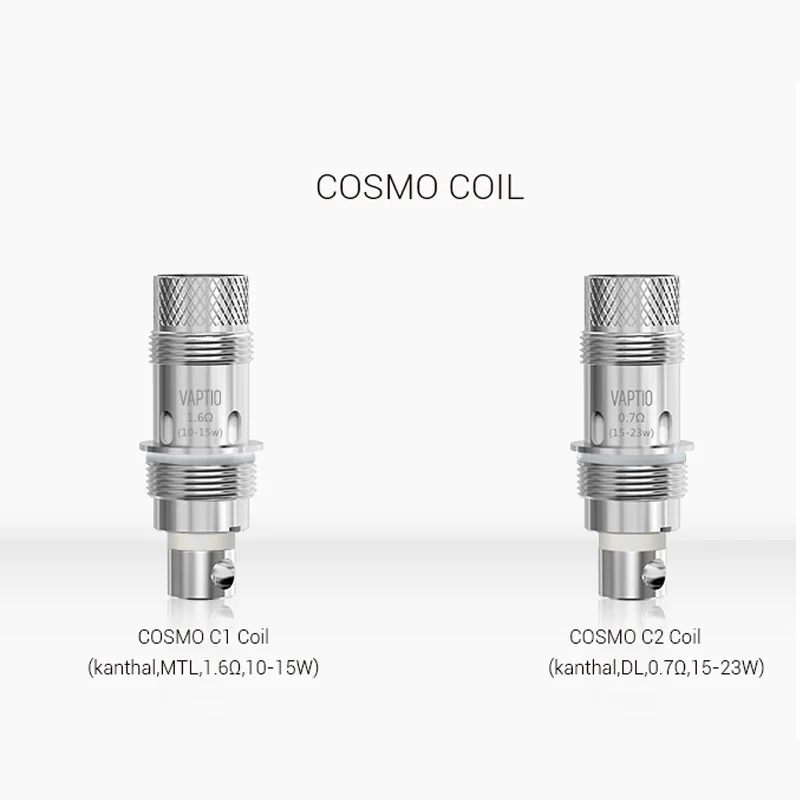 Оригинальная катушка vaptio Cosmo 10 шт. набор fittd COSMO с сопротивлением Ом (MTL) /0 7ом (DL) и
