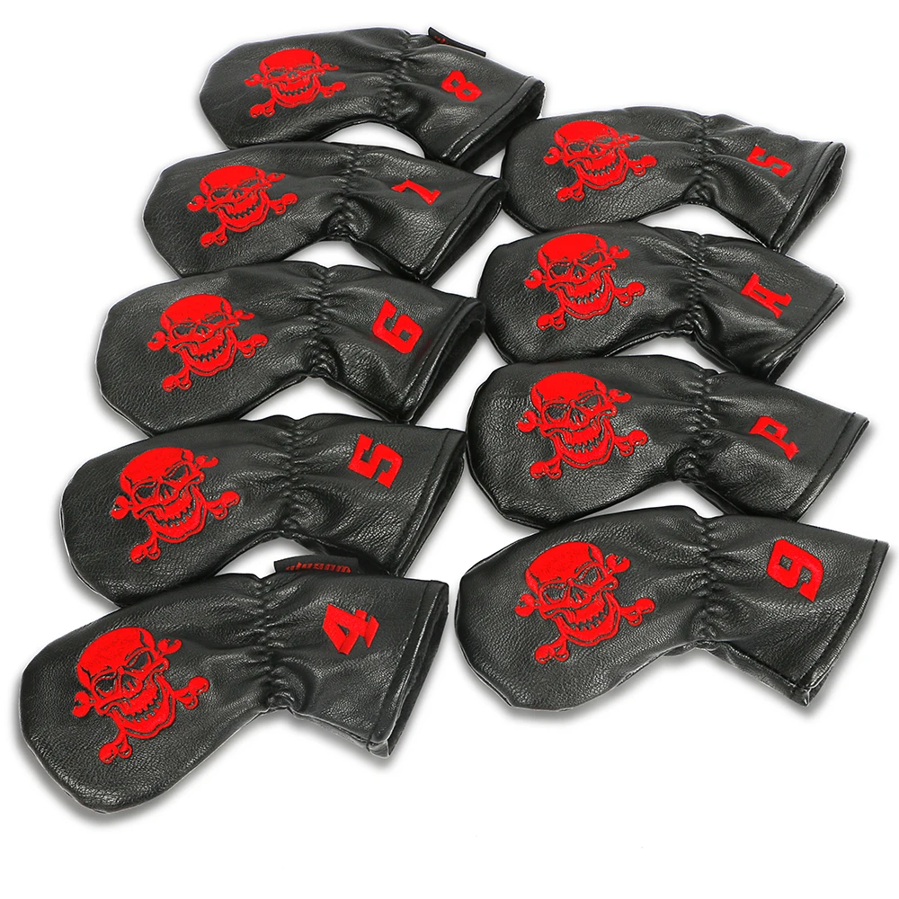 Металлические головные уборы для гольф клубов из ПУ материала 9 шт./компл.