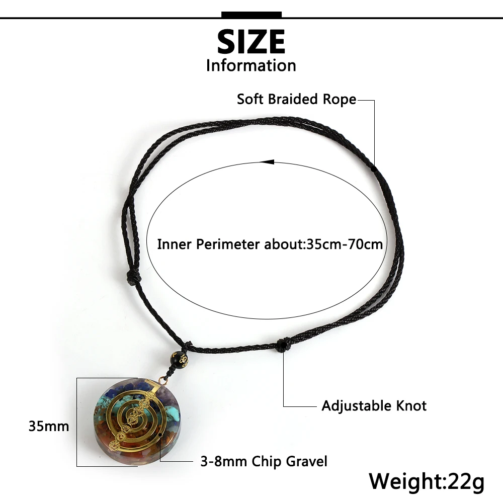 Генератор энергии оргоновый амулет 7 чакр кулон ожерелье оргонит медитация