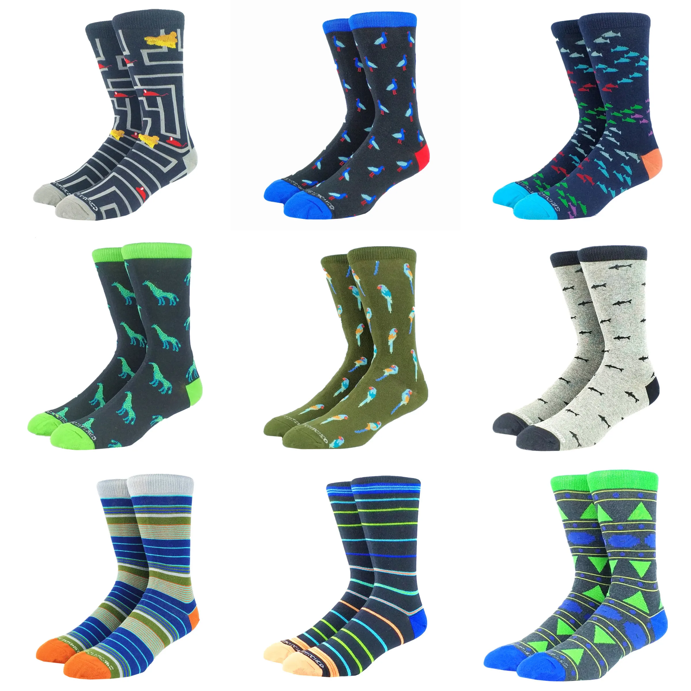 

9 Pairs Mens Funny Casual Socks Pack