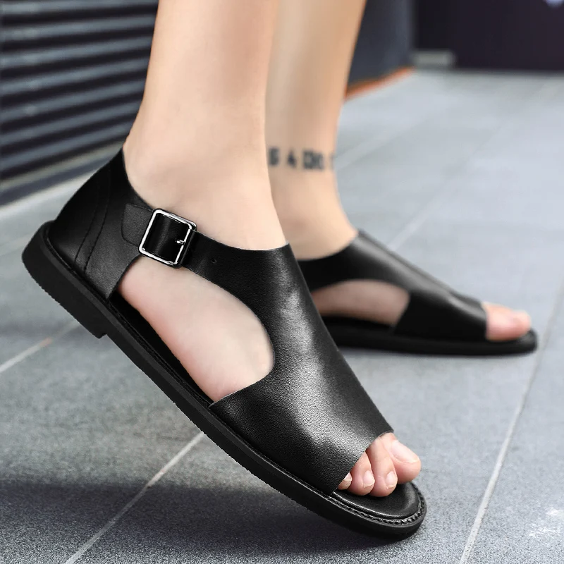 

Сандалии мужские пляжные, повседневные кроссовки, удобные дышащие, черные, Повседневная летняя обувь