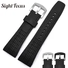 Ремешок для часов 26 мм, для Seiko, резиновый ремешок, серии VELATURA, черный, 26 мм, пряжка Tang, мужские наручные часы, браслет для дайвинга, ремешок