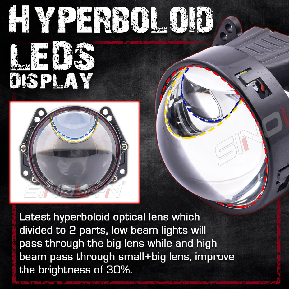 Продажа 55 Вт вспомогательные лампы Bi LED Angel Eyes проектор автомобильные линзы для фар H7 H4 H1 9005 9006 Hella 3R G5 гиперболоидный матричный объектив