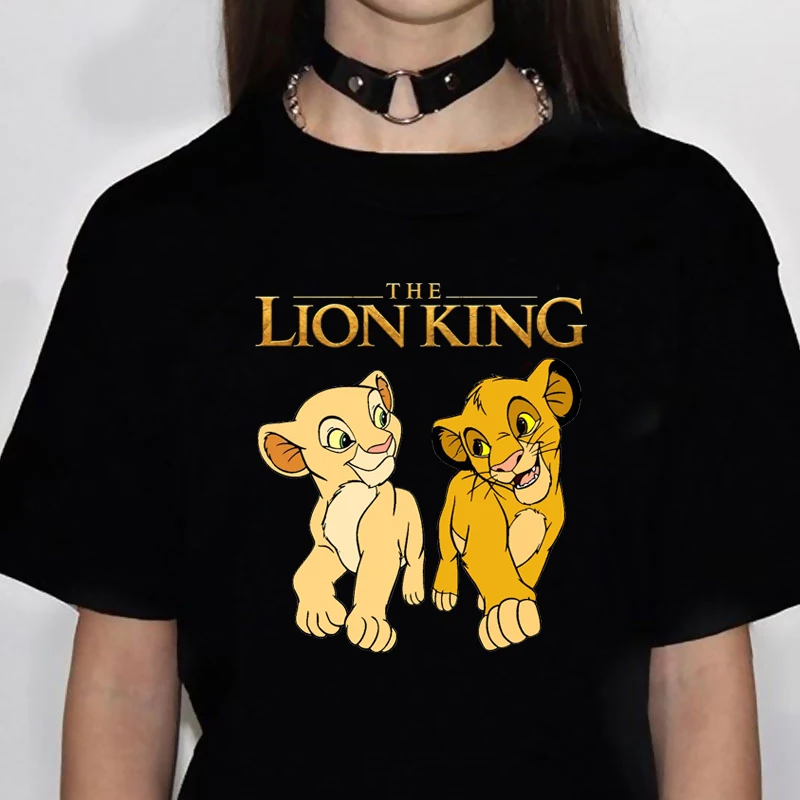 

Harajuku Hakuna Matata Cute Anime T Shirt Women Ullzang The Lion King 90s T-shirt Roi Lion Simba Tshirt Graphic Top Tees Female